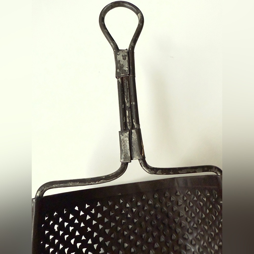 Antique, Early 1900s, Primitive, Punched Tin, Half-Round Vegetable Grater - Picture 5 of 10